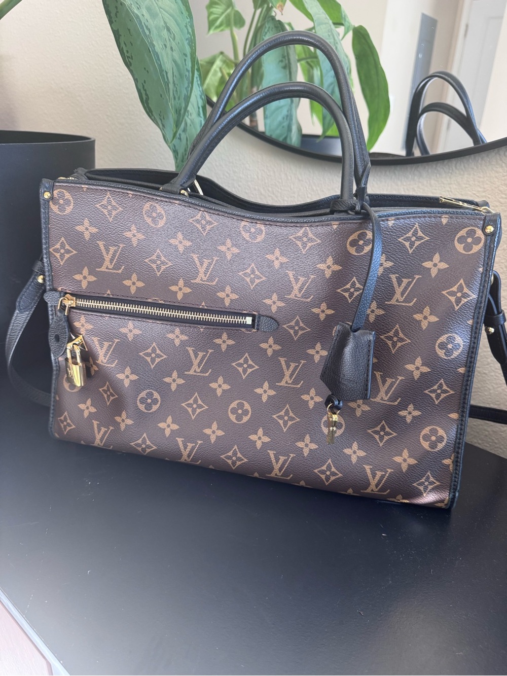 Louis Vuitton Monogram Canvas Popincourt MM Tote Bag in Brown *Discontinued